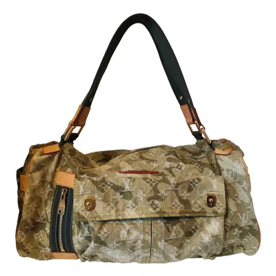 Pre-owned Takashi Murakami 2008 Louis Vuitton By Murakami Denim Monogramouflage Lys Bag In Brown