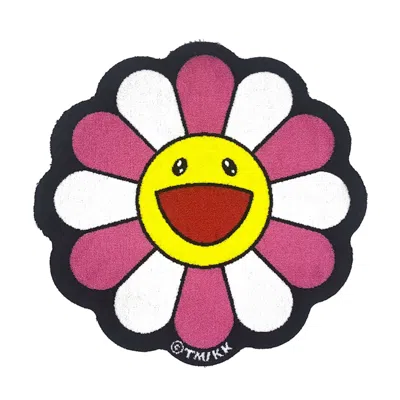 Pre-owned Takashi Murakami Flower Floor Mat Rug Pink/white