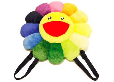 Pre-owned Takashi Murakami Flower Plush Rucksack Backpack Rainbow