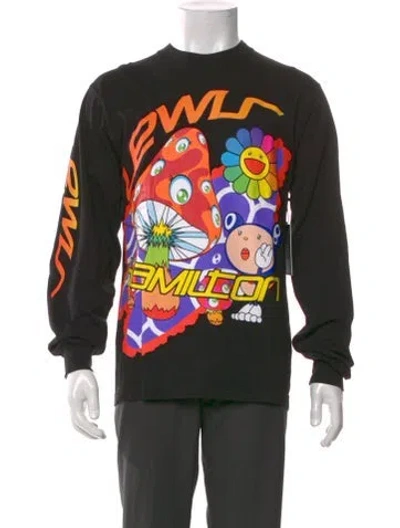 Pre-owned Takashi Murakami Graphic Print Crew Neck Sweatshirt In Black