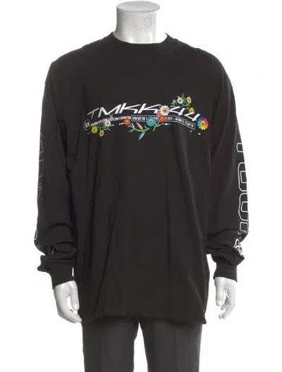Pre-owned Takashi Murakami Graphic Print Crew Neck Sweatshirt W/ Tags In Black