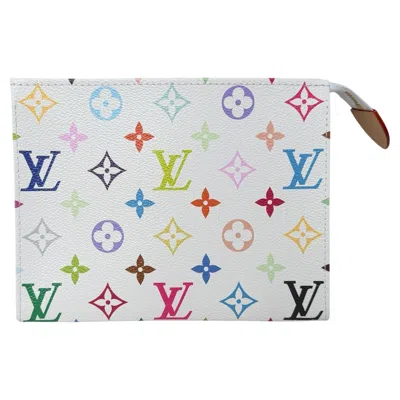 Pre-owned Takashi Murakami Louis Vuitton X  Multicolor Monogram Toiletry Pouch 19 In Gray