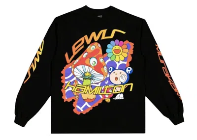 Pre-owned Takashi Murakami Men's  +44 Psychedelic Race Long Sleeve T-shirt In Black