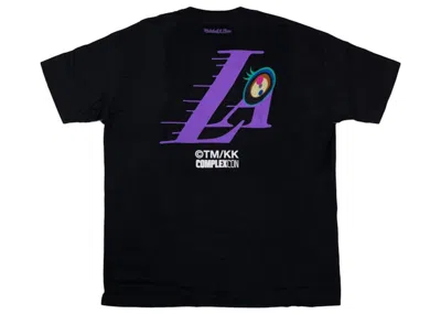 Pre-owned Takashi Murakami Men's  Complexcon X La Lakers M&n Logo Tee Shirt In Black