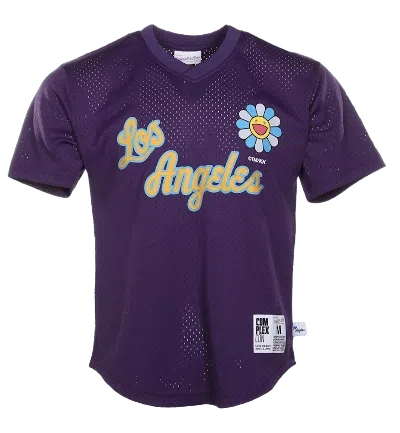 Pre-owned Takashi Murakami Men's  Complexcon X La Lakers M&n Short Sleeve Bp Jersey In Purple