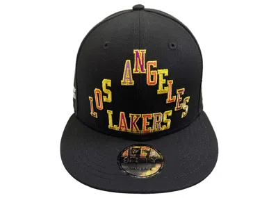 Pre-owned Takashi Murakami Men's  Complexcon X Los Angeles Lakers Triangle Cap In Black