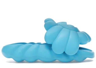 Pre-owned Takashi Murakami Men's  Ohana Fullbloom Slide Sneakers In Aquarius In Blue