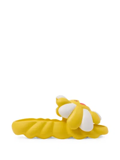 Takashi Murakami Ohana Full-bloom Slides In Yellow