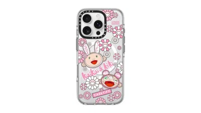 Pre-owned Takashi Murakami X Casetify Kaikai And Kiki Sticker Mania Iphone 16 Pro Impact Magsafe Phone Case In Clear In Transparent
