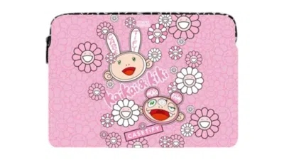 Pre-owned Takashi Murakami X Casetify Kaikai And Kiki Sticker Mania Small 13" Laptop Sleeve In Pink