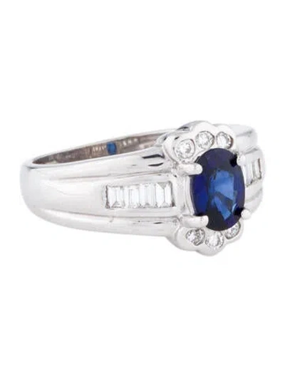 Pre-owned Takat 18k 1.01ct Sapphire & Diamond Cocktail Ring In Multi
