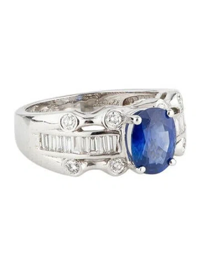 Pre-owned Takat 18k 1.82ct Sapphire & Diamond Cocktail Ring In Multi