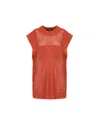 Takaturna Blaze Knit Vest With Breathable Design And Versatile Style In Orange