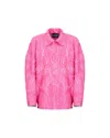 Takaturna Kinetic Jacket With Unique Weave Inspired By Spring Flower Fields In Pink