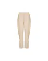 Takaturna Kinetic Trousers In Soft Grain Bi-stretch Fabric With Comfortable Elastic Waistband In Neutrals