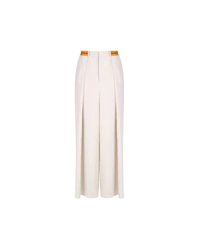 Takaturna Loose Pleated Pants In Neutrals