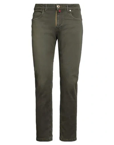 Take-two Upgrade Denim Man Jeans Military Green Size 34 Cotton, Elastane