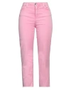 Take-two Woman Jeans Pink Size 32 Cotton, Elastane In Pink
