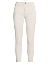 Take-two Woman Pants Beige Size 4 Cotton, Elastane In White