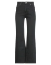 Take-two Woman Pants Charcoal Size 25 Cotton, Elastane In Gray