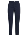 Take-two Woman Pants Midnight Blue Size 12 Cotton, Elastane In Blue
