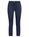 Take-two Woman Pants Midnight Blue Size 8 Cotton, Elastane In Blue