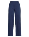 Take-two Woman Pants Navy Size M Cotton, Nylon, Elastane In Blue
