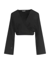 Take-two Woman Top Black Size L Cotton, Nylon, Elastane In Black
