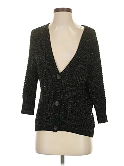 Pre-owned Takeout Cardigan Sweater In Black