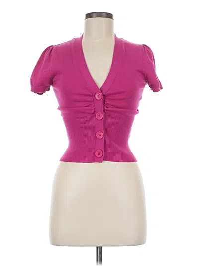 Pre-owned Takeout Cardigan Sweater In Pink