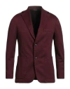 Takeshy Kurosawa Man Blazer Brick Size 42 Polyester, Viscose, Elastane In Red