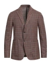 Takeshy Kurosawa Man Blazer Brown Size 42 Viscose, Linen, Cotton