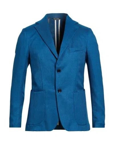Takeshy Kurosawa Man Blazer Deep Teal Size 46 Polyester, Viscose, Wool, Elastane In Blue