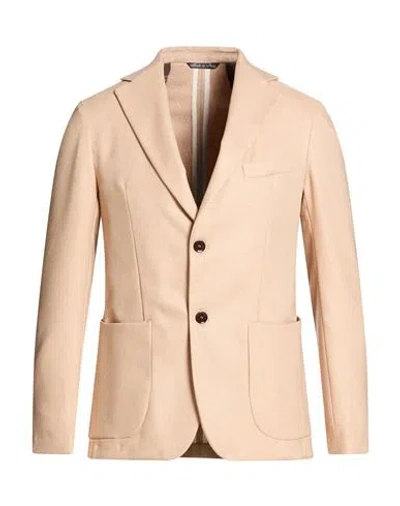 Takeshy Kurosawa Man Blazer Sand Size 44 Polyester, Viscose, Wool, Elastane In Brown
