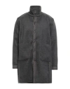 Takeshy Kurosawa Man Coat Charcoal Size Xxl Polyester, Wool