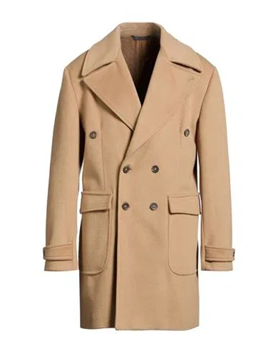 Takeshy Kurosawa Man Coat Sand Size 42 Polyester In Nude