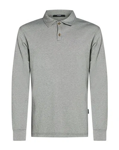 Takeshy Kurosawa Man Polo Shirt Grey Size L Viscose, Polyester, Elastane In Gray