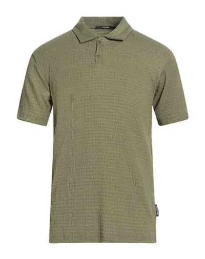 Takeshy Kurosawa Man Polo Shirt Military Green Size L Cotton, Polyester, Elastane