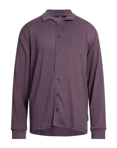 Takeshy Kurosawa Man Shirt Dark Purple Size Xxl Polyethylene, Elastane