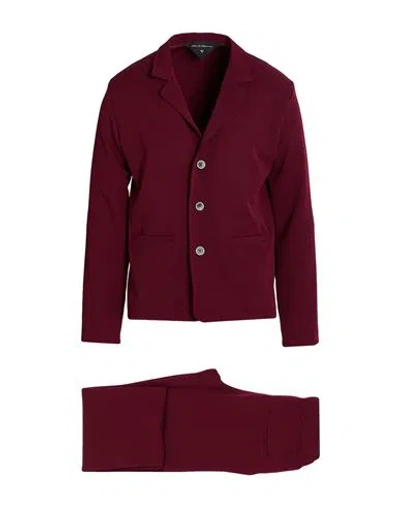 Takeshy Kurosawa Man Suit Burgundy Size L Polyester, Elastane In Gold