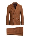 Takeshy Kurosawa Man Suit Light Brown Size 48 Polyester, Viscose, Elastane In Beige