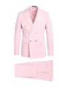 Takeshy Kurosawa Man Suit Pink Size 46 Polyester, Viscose, Elastane