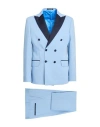 Takeshy Kurosawa Man Suit Sky Blue Size 42 Polyester, Viscose, Elastane
