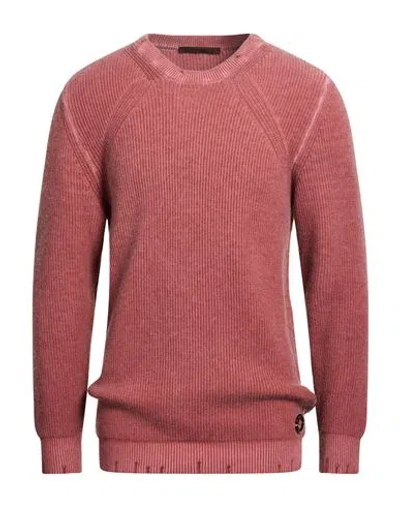Takeshy Kurosawa Man Sweater Brick Size L Viscose, Polyester, Polyamide In Pink