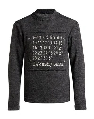 Takeshy Kurosawa Man Sweater Grey Size L Acrylic, Polyester, Nylon, Wool, Elastane In Gray