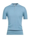 Takeshy Kurosawa Man Sweater Light Blue Size L Cotton, Acrylic