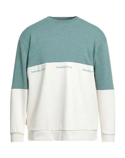Takeshy Kurosawa Man Sweatshirt Emerald Green Size Xxl Cotton, Polyester