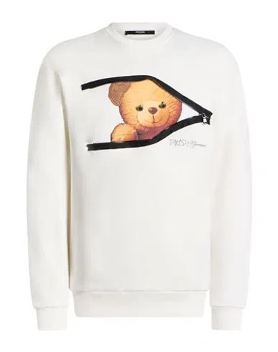 Takeshy Kurosawa Man Sweatshirt White Size L Cotton In Multi