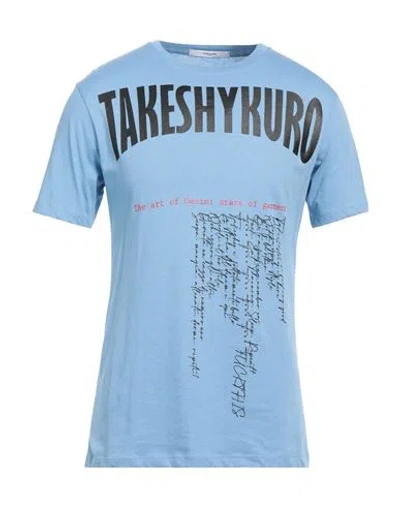 Takeshy Kurosawa Man T-shirt Sky Blue Size S Cotton