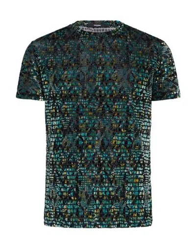 Takeshy Kurosawa Man T-shirt Deep Teal Size L Polyester, Polyamide, Elastane In Green